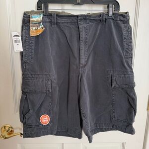 NEW Mens OLD NAVY 100% Cotton Authentic Cargo Shorts Dark Grey Size 36